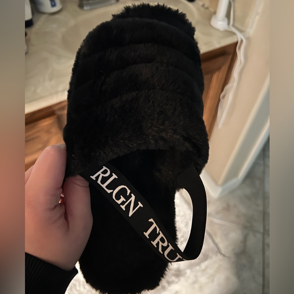 Women’s True Religion Furry Slides